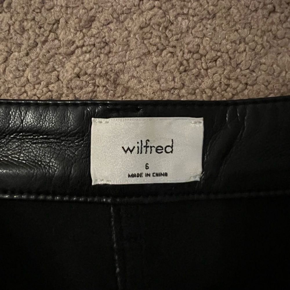 Wilfred melina high rise straight vegan leather pants 6 - Picture 9 of 11